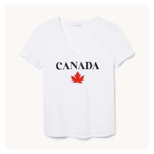 Active Canada V-Neck T-Shirt - White