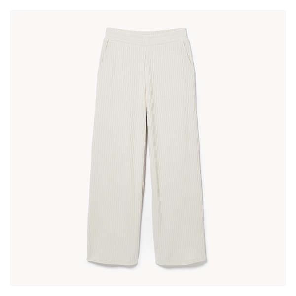 Textured Wide Leg Pant - Light Sand