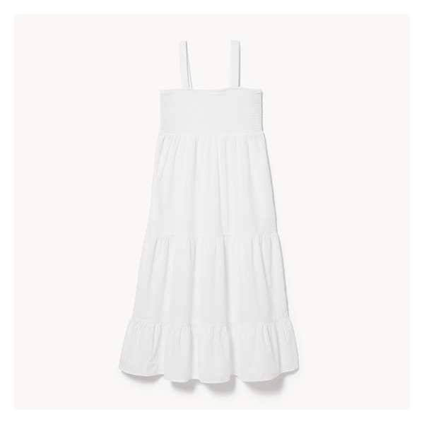 Smocked Maxi Dress - Bright White
