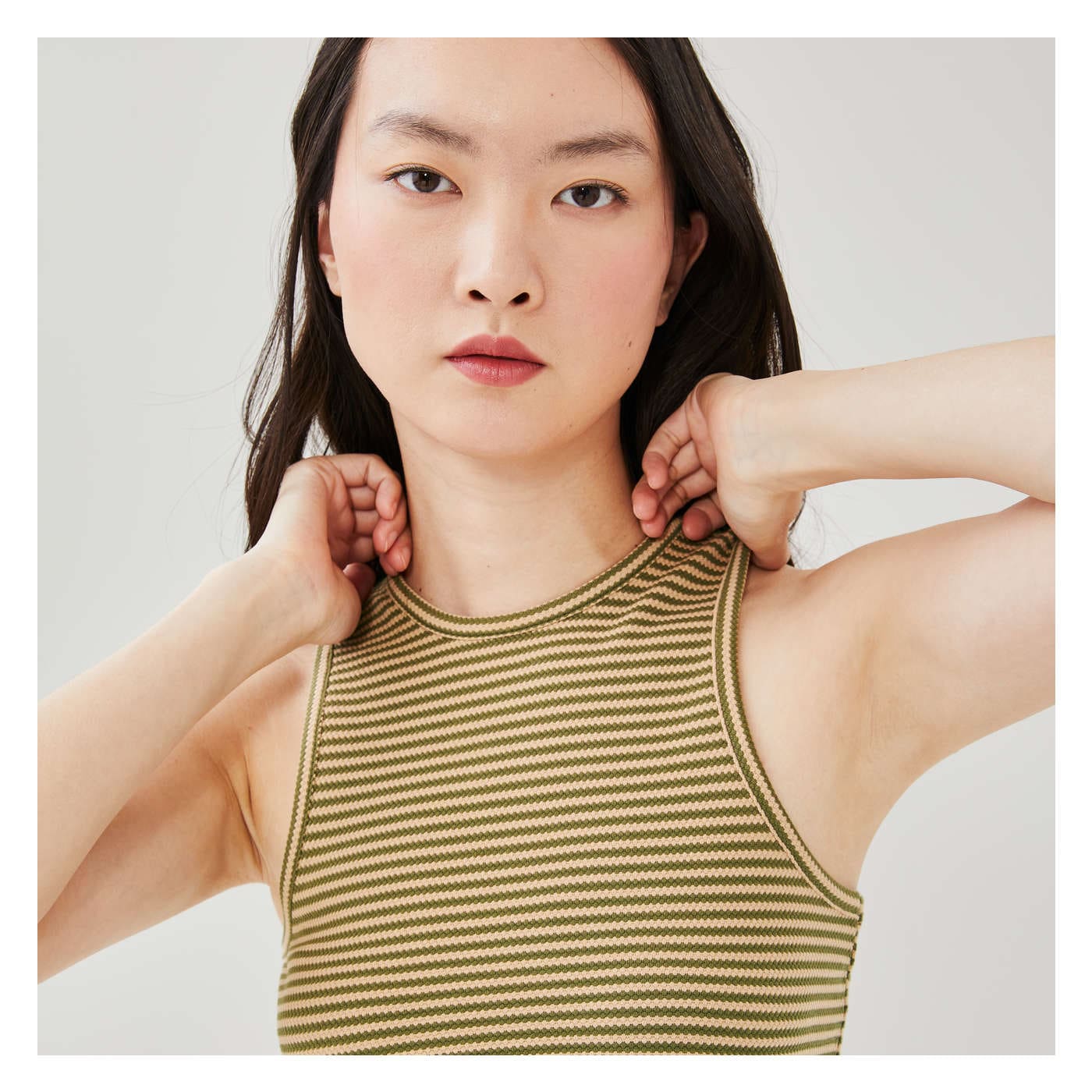 Knit Tank in Olive from Joe Fresh
