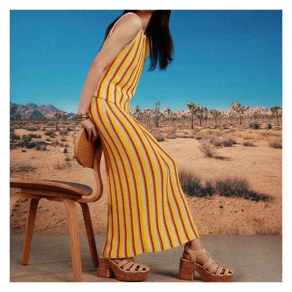 Crochet Maxi Skirt - Bright Yellow