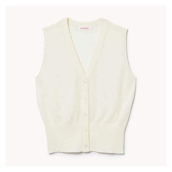 Boucle Sweater Vest - Cream