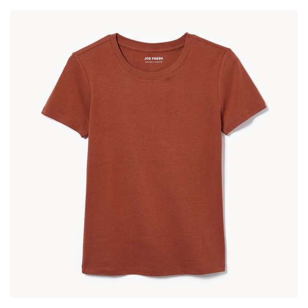 Essential Organic Cotton Crew Neck T-Shirt - Brown