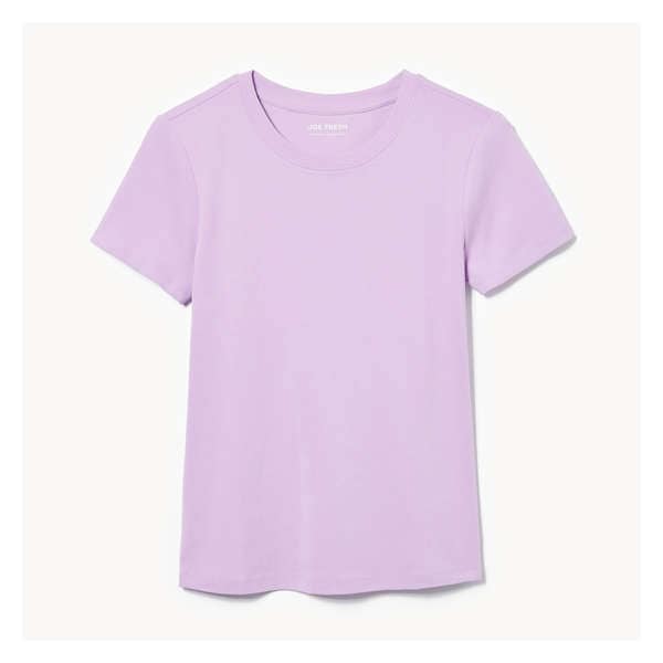 Essential Organic Cotton Crew Neck T-Shirt - Light Purple