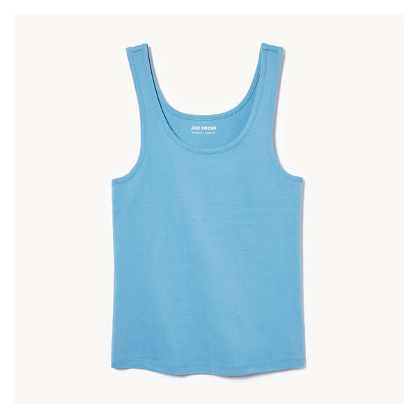 Essential Organic Cotton Rib Tank - Light Blue