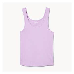 Essential Organic Cotton Rib Tank - Light Purple