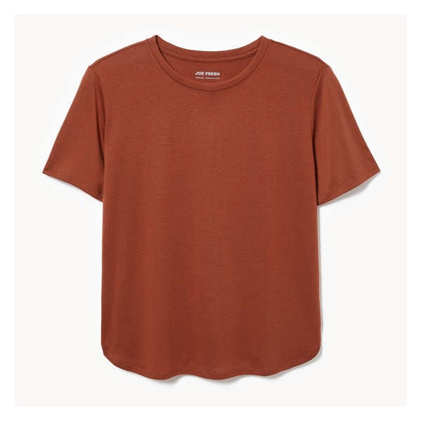 Relaxed Crew Neck T-Shirt - Brown