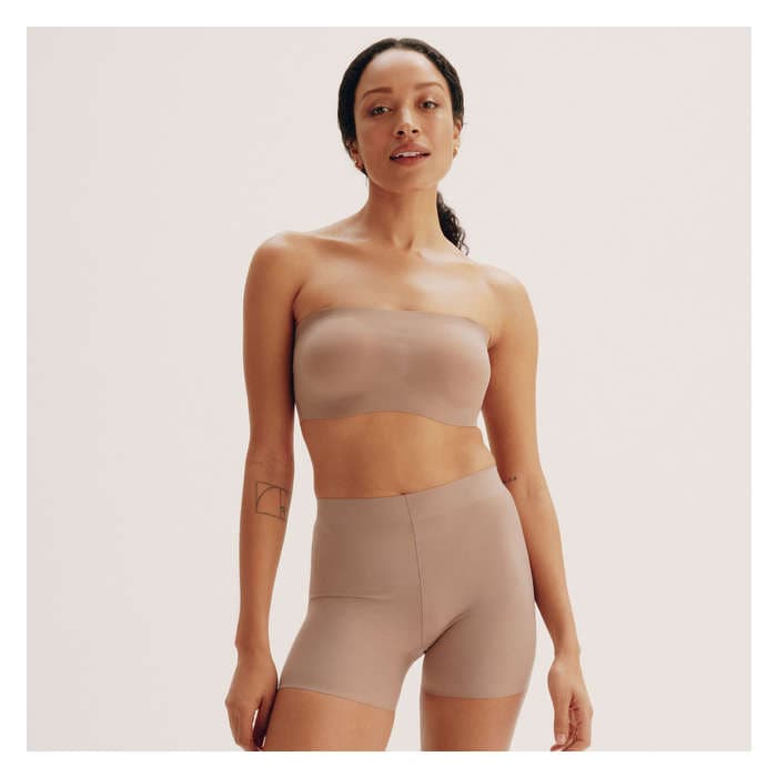 Women's No Show Bandeau - Stone