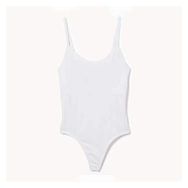 Combinaison tanga sans couture - Blanc