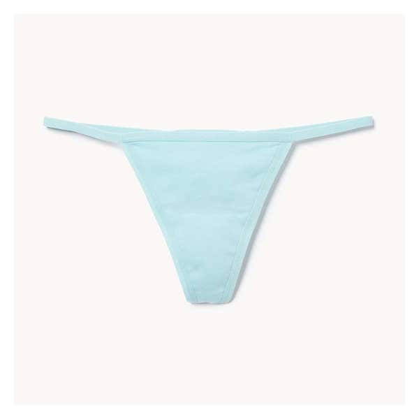 Cotton String Thong - Blue