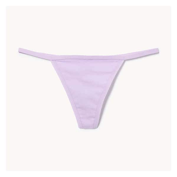 Cotton String Thong - Lilac