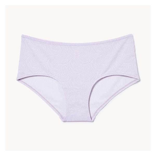 Printed Picot Boyshort - Lilac