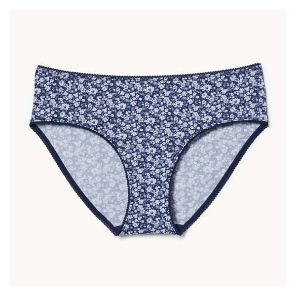 Printed Picot Hipster - Navy