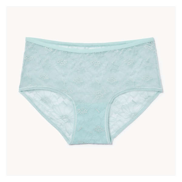 Floral Lace Boyshort - Blue