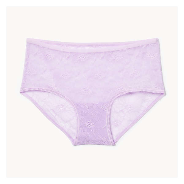 Floral Lace Boyshort - Lilac