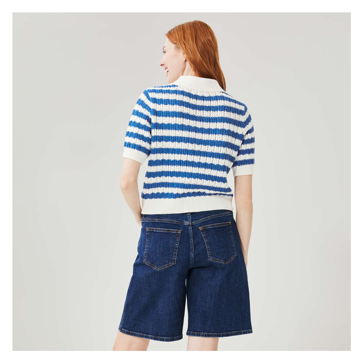 Stripe Knit Polo