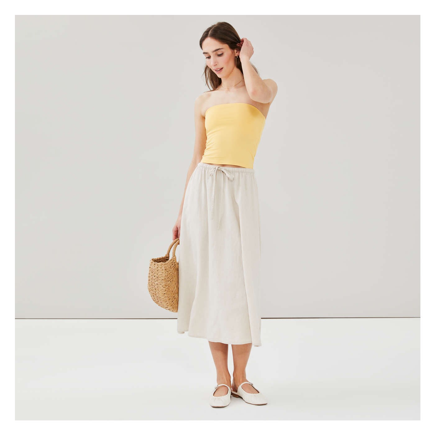 yellow tube top american eagle
