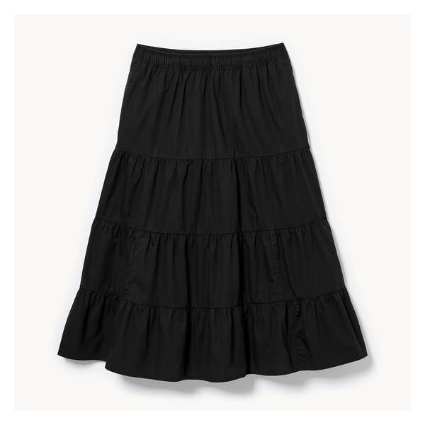Tiered Midi Skirt - JF Black