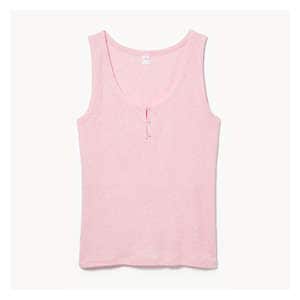 Henley Sleep Tank - Pink Mix