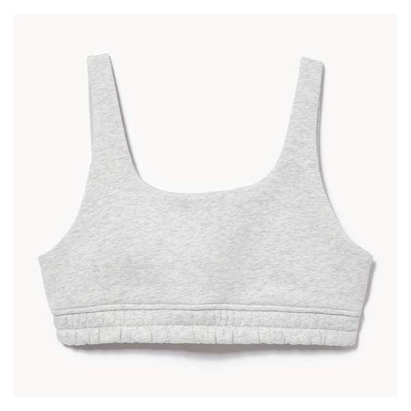 Active Fleece Sports Bra - Light Grey Mix