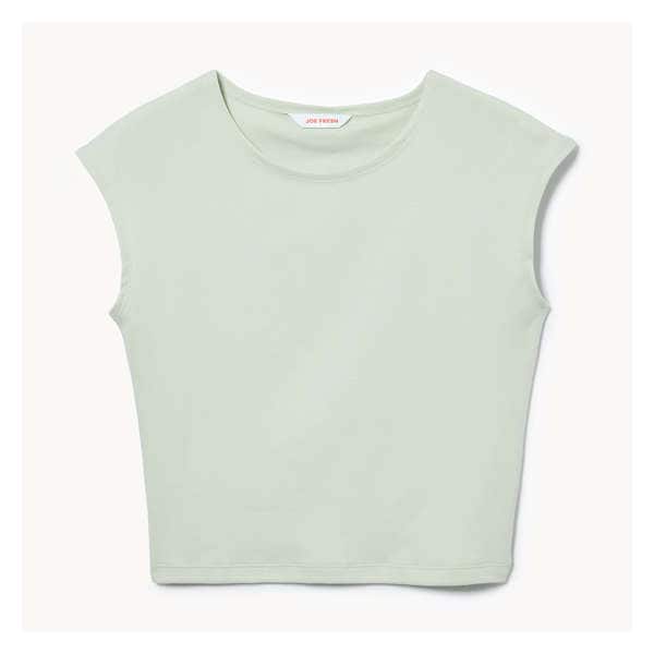 Knit Cap Sleeve T-Shirt - Mint Green