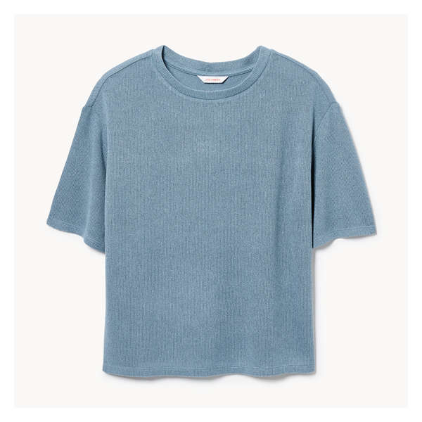 Textured T-Shirt - Dusty Blue