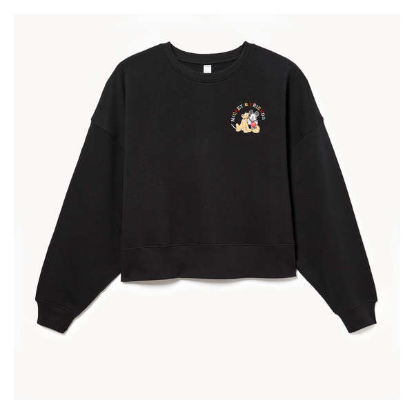 Mickey Mouse and Friends Crop Sweatshirt - JF Black