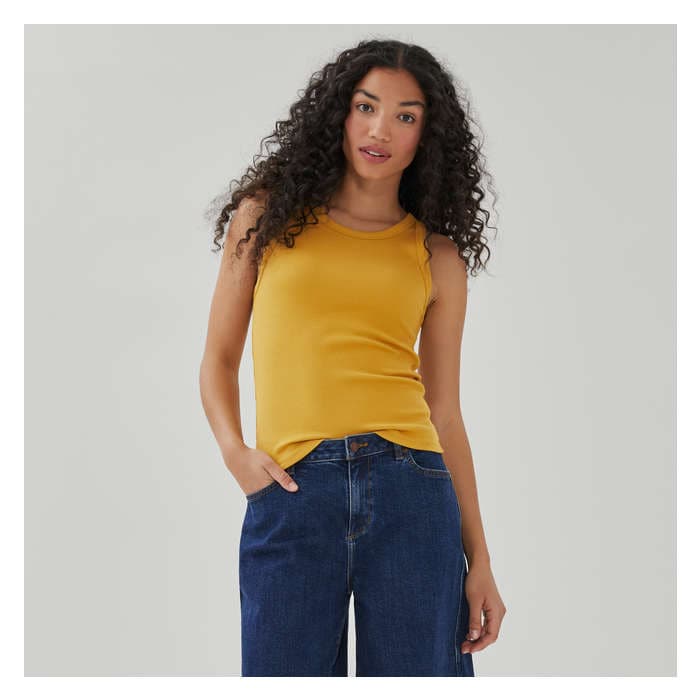 Women's Rib Racerback Tank - Gold