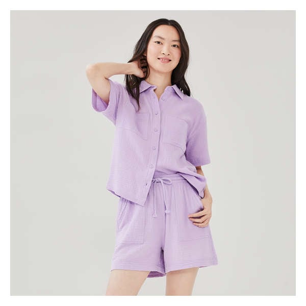Crinkle Gauze Short - Light Purple