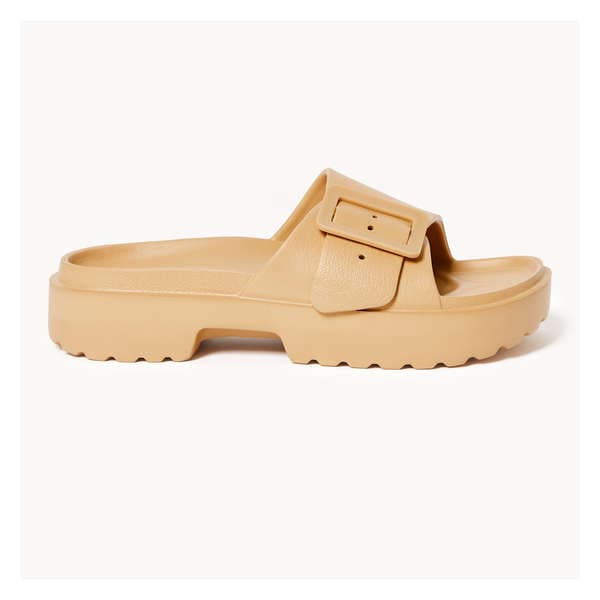 Chunky Buckle Slides - Camel