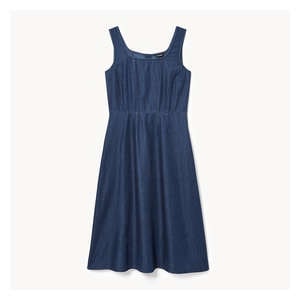 Denim Midi Dress - Dark Wash