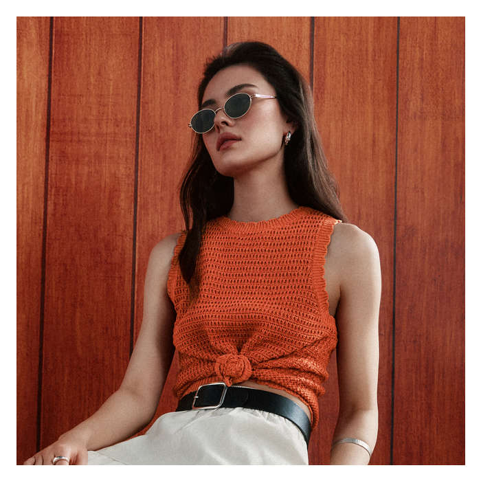 Aux Femmes Cami crochetée - Cuivre