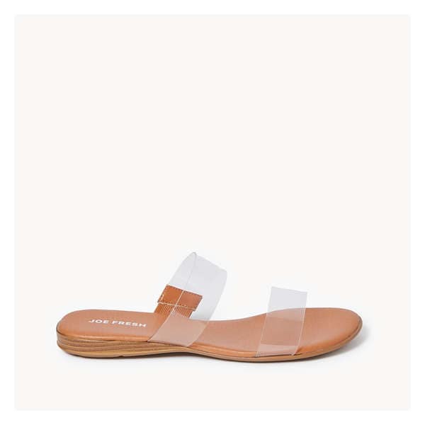 Lucite Double Band Sandals - Clear