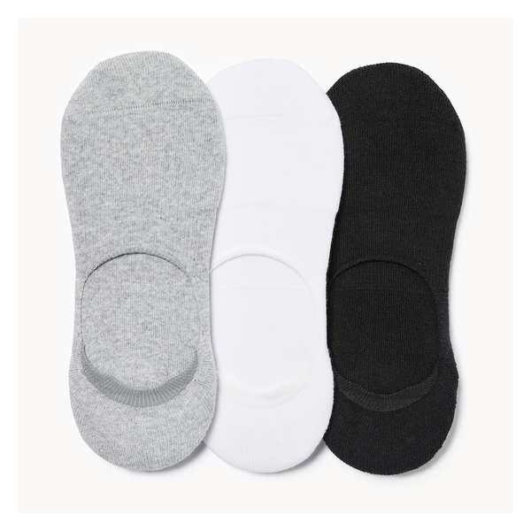 3-Pack Terry Footlets - Black