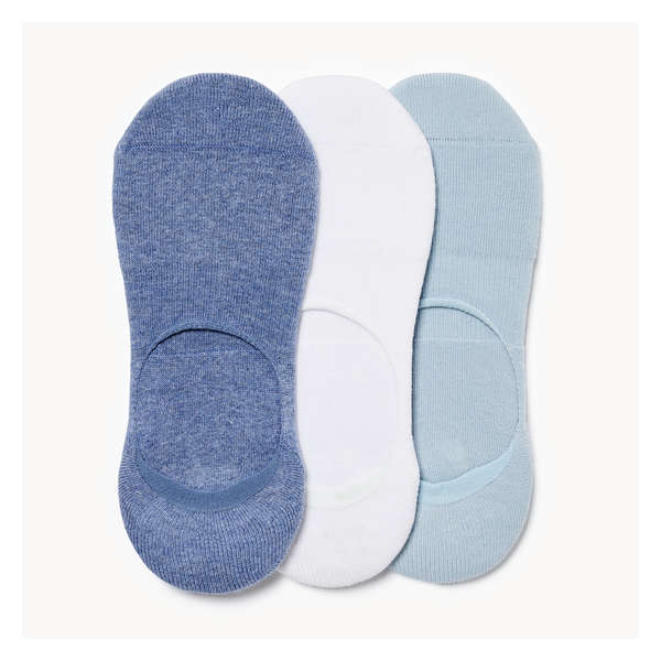 3-Pack Terry Footlets - Blue