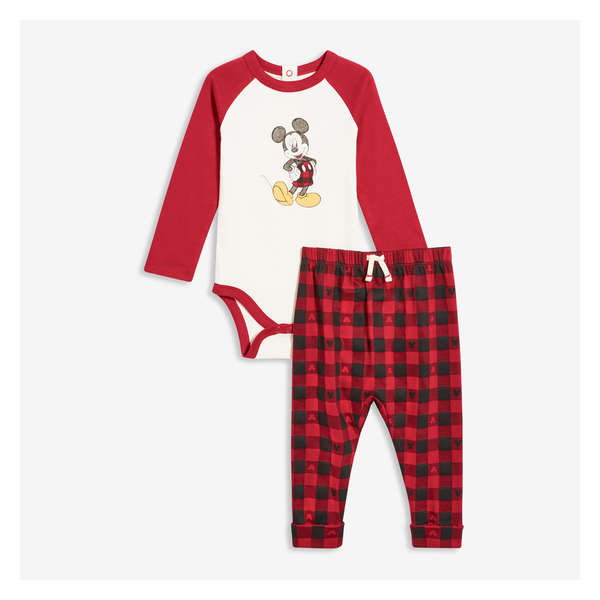 Disney Mickey Mouse Bodysuit & Pant Set - Red