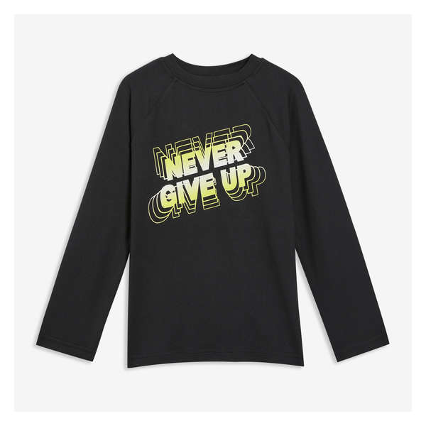 Kid Boys' Active Long Sleeve - Black