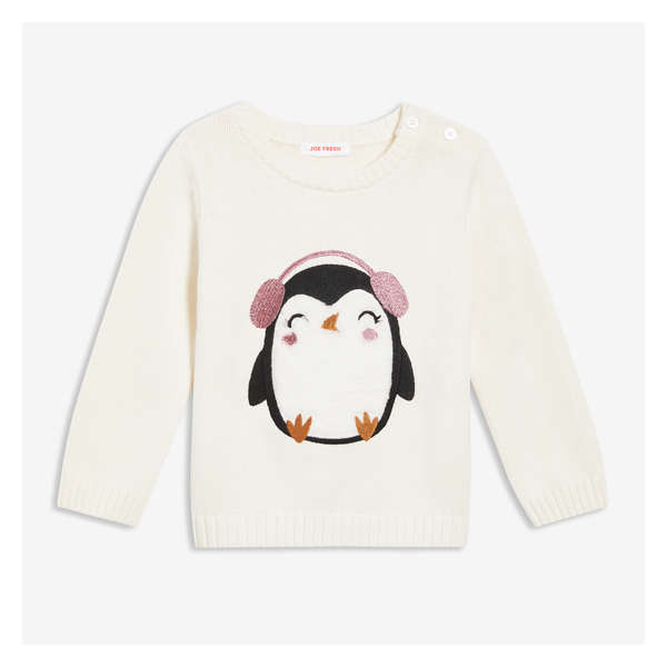 Baby Girls' Graphic Sweater - Ivory