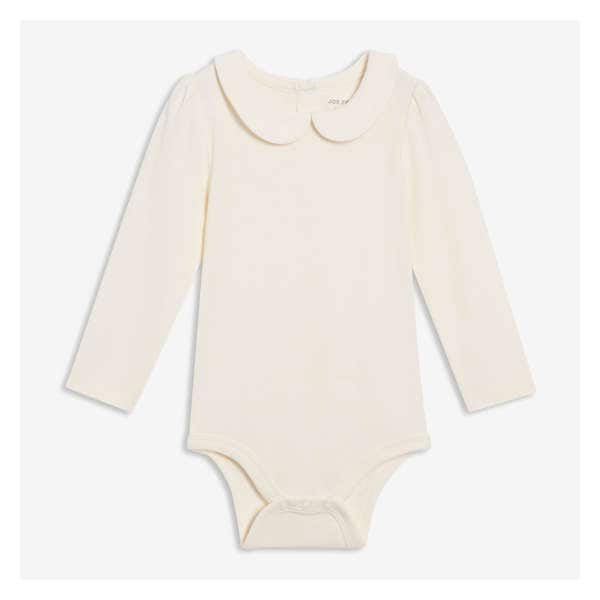 Baby Girls' Peter Pan Collar Bodysuit - Ivory