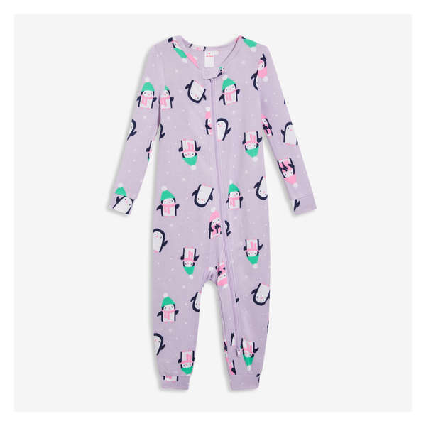 Baby Girls' Double-Zip Sleeper - Lavender