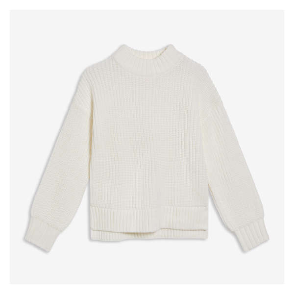 Kid Girls' Mock Neck Sweater - Ivory