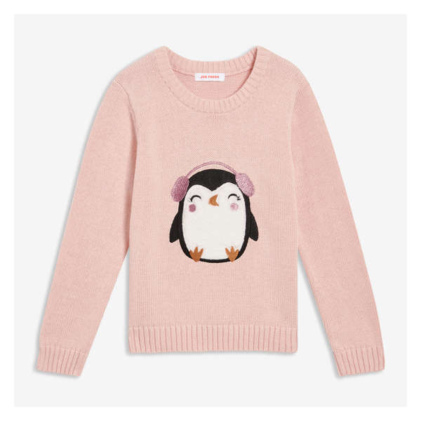Toddler Girls' Appliqué Sweater - Dusty Pink