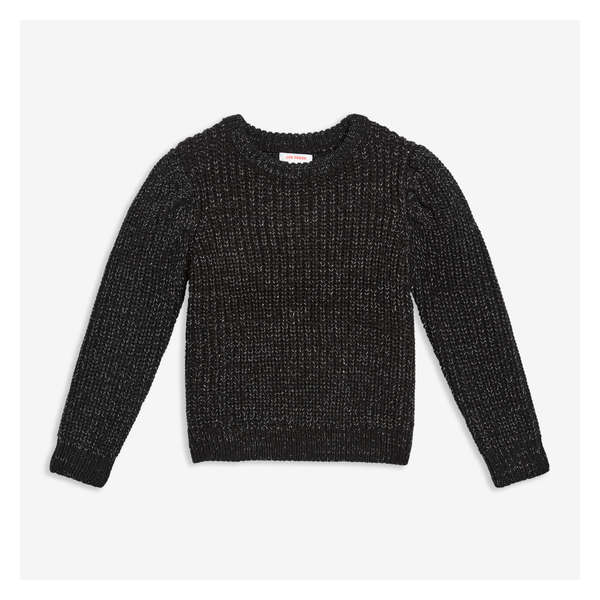 Toddler Girls' Puff Sleeve Sweater - JF Black