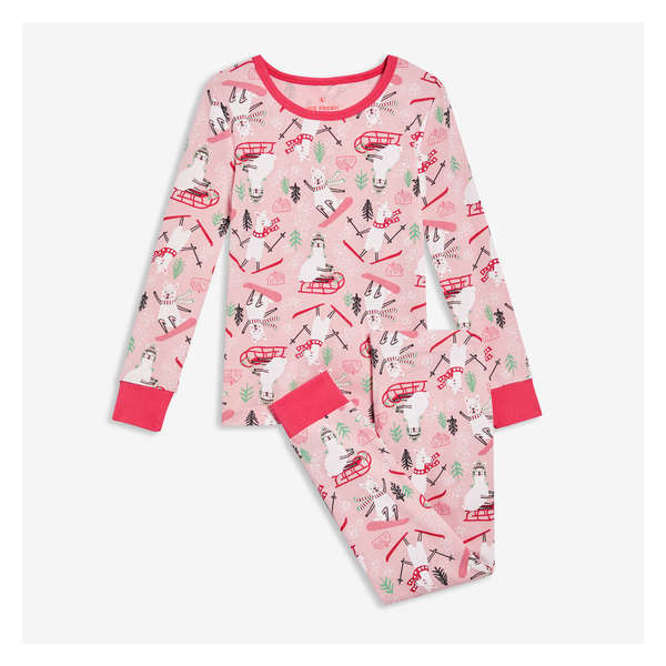 Toddler Girls' 2 Piece Sleep Set - Light Pink