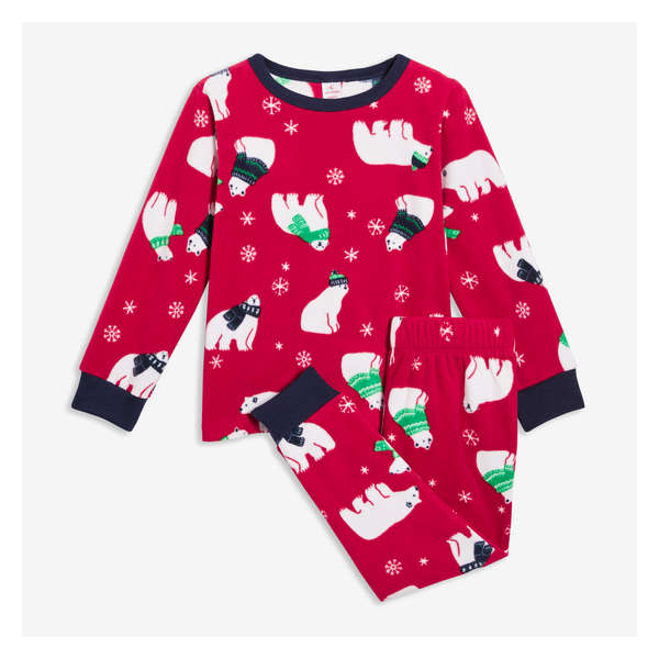 Toddler Girls' 2 Piece Fleece Sleep Set - Bright Red