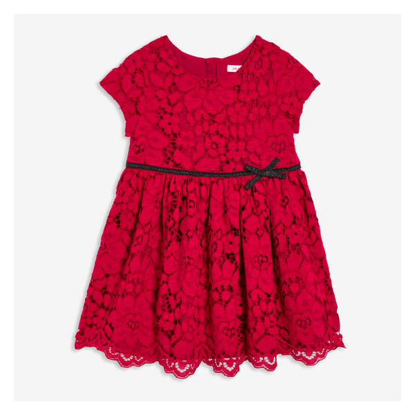 Toddler Girls' Lace Dress - Red
