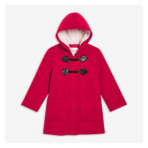 Toddler Girls' Toggle Coat - Red