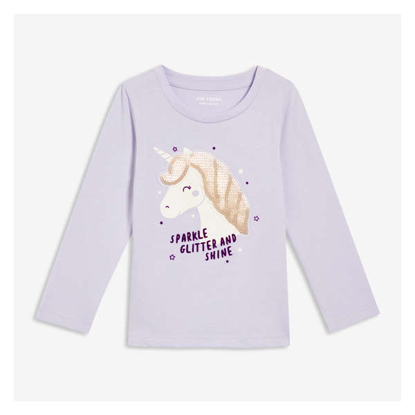Toddler Girls' Sequin Long Sleeve - Light Purple