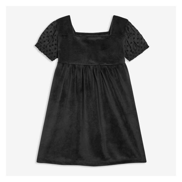Toddler Girls' Velour Dress - JF Black