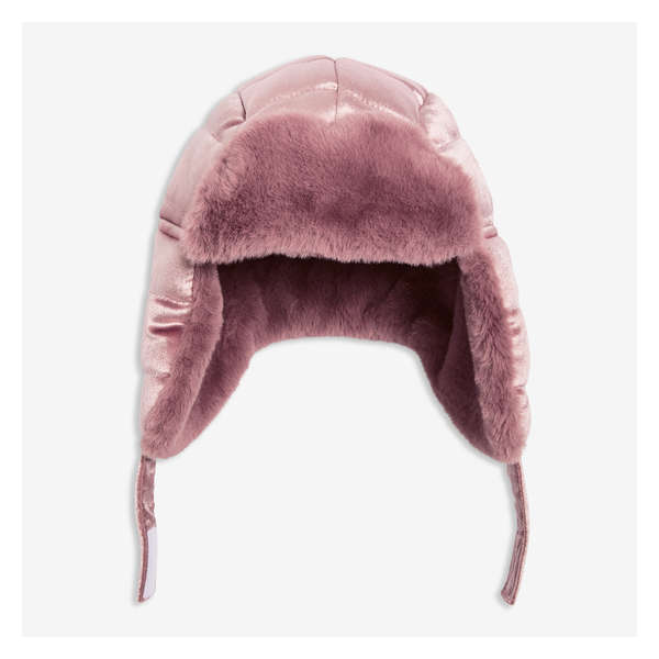 Toddler Girls' Velvet Trapper Hat - Dusty Pink